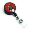 Carolines Treasures Boxer Red and Green Snowflakes Holiday Christmas Retractable Badge Reel SS4715BR